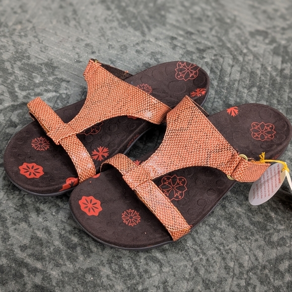 Orthaheel by Vionic “Molly” Orthotic Sandals NWT – Women’s 9 Coral Snake Print - Picture 1 of 9
